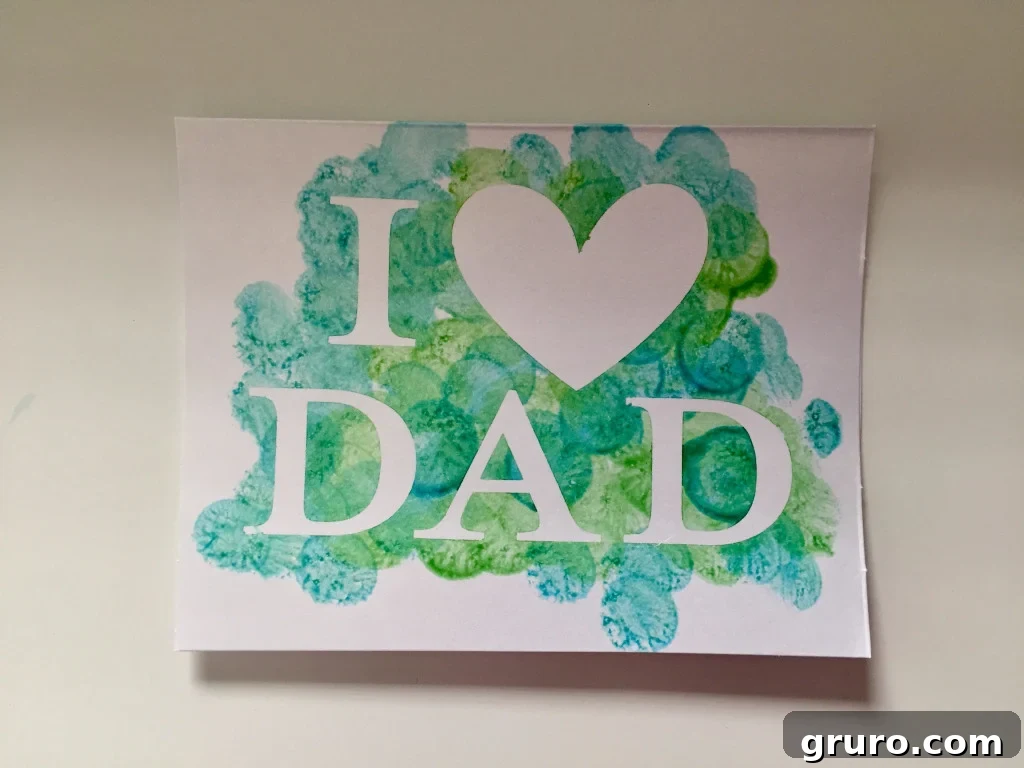 DIY Toddler Painted Father's Day Card
