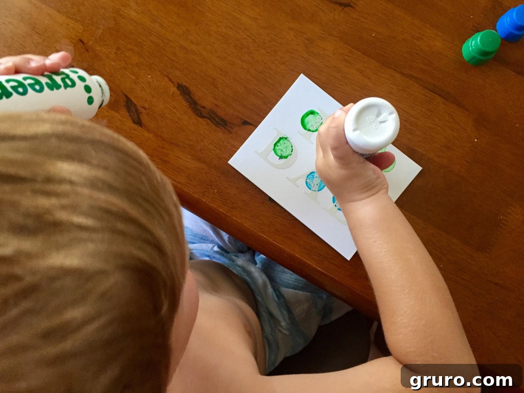 DIY Toddler Painted Father's Day Card