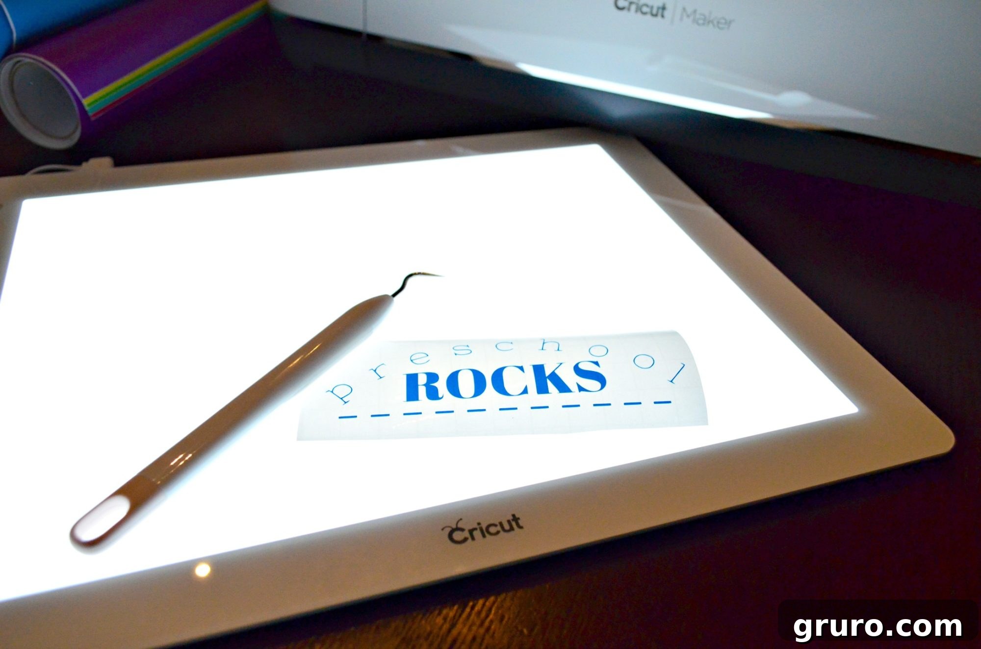 Awesome School Day Clip Art 6 preschool rocks vinyl design after weeding on BrightPad