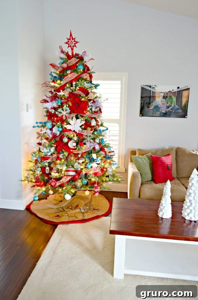 Captivating Whimsical Christmas Tree with Vibrant Colors and Unique Ornaments