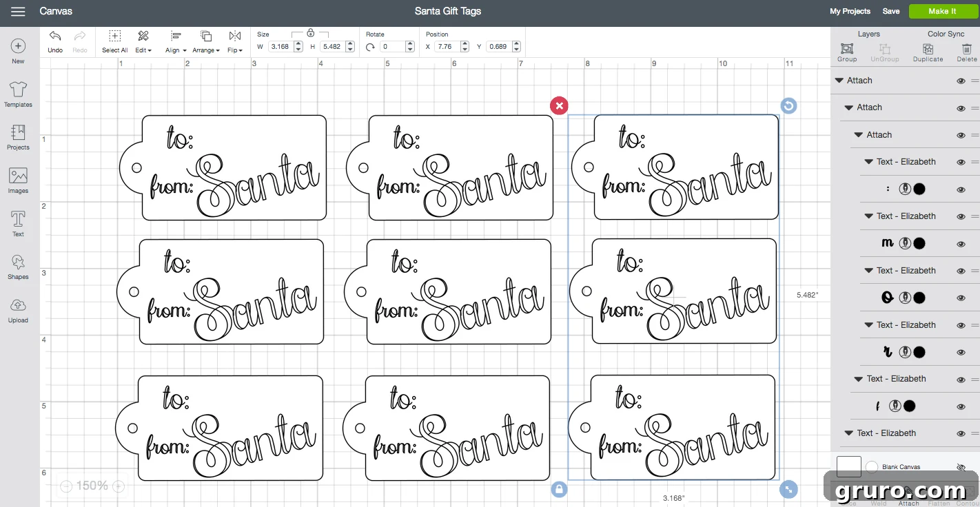 DIY Handwritten Santa Gift Tags