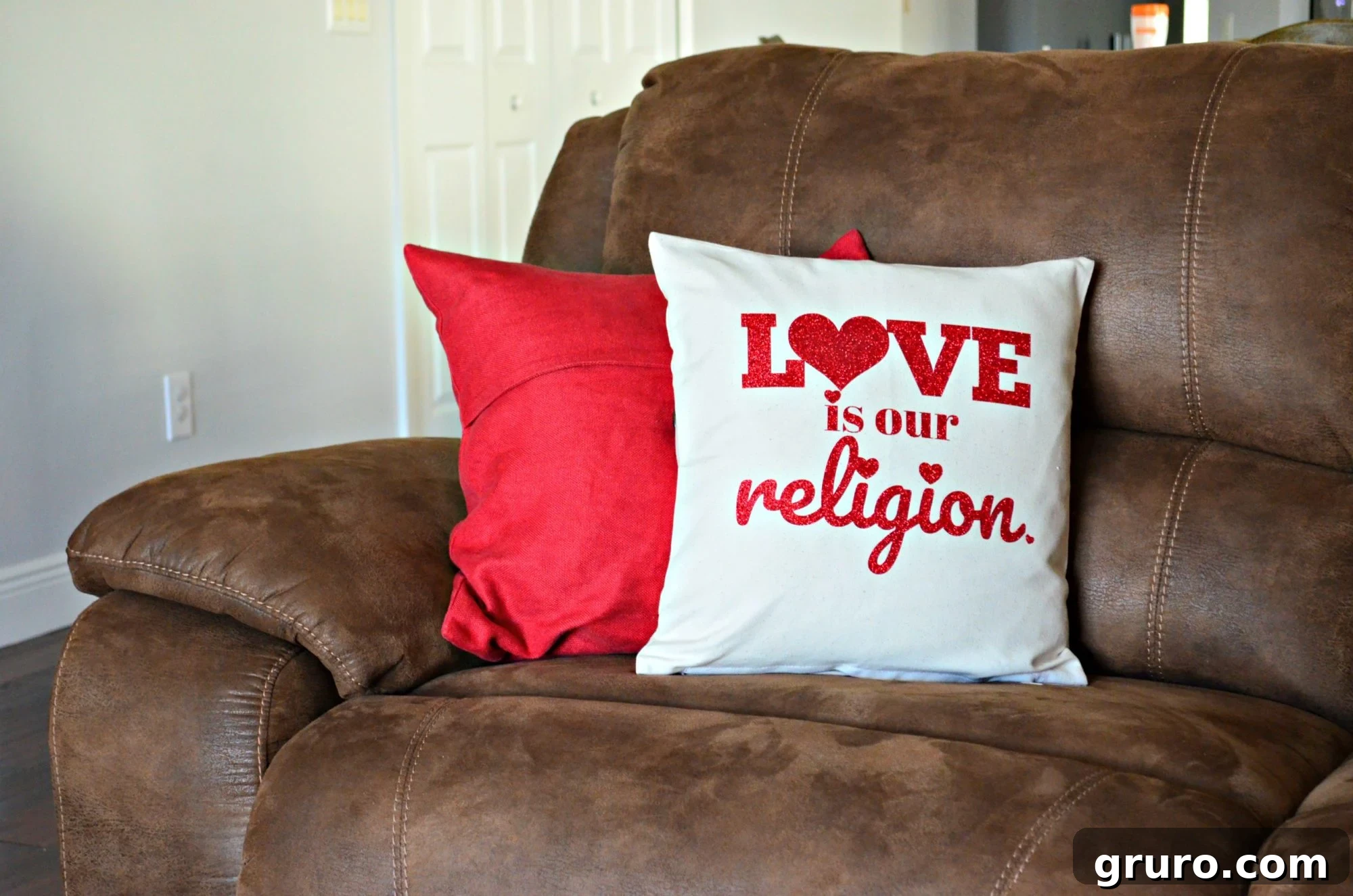 Love is my Religion Valentines Day Pillow