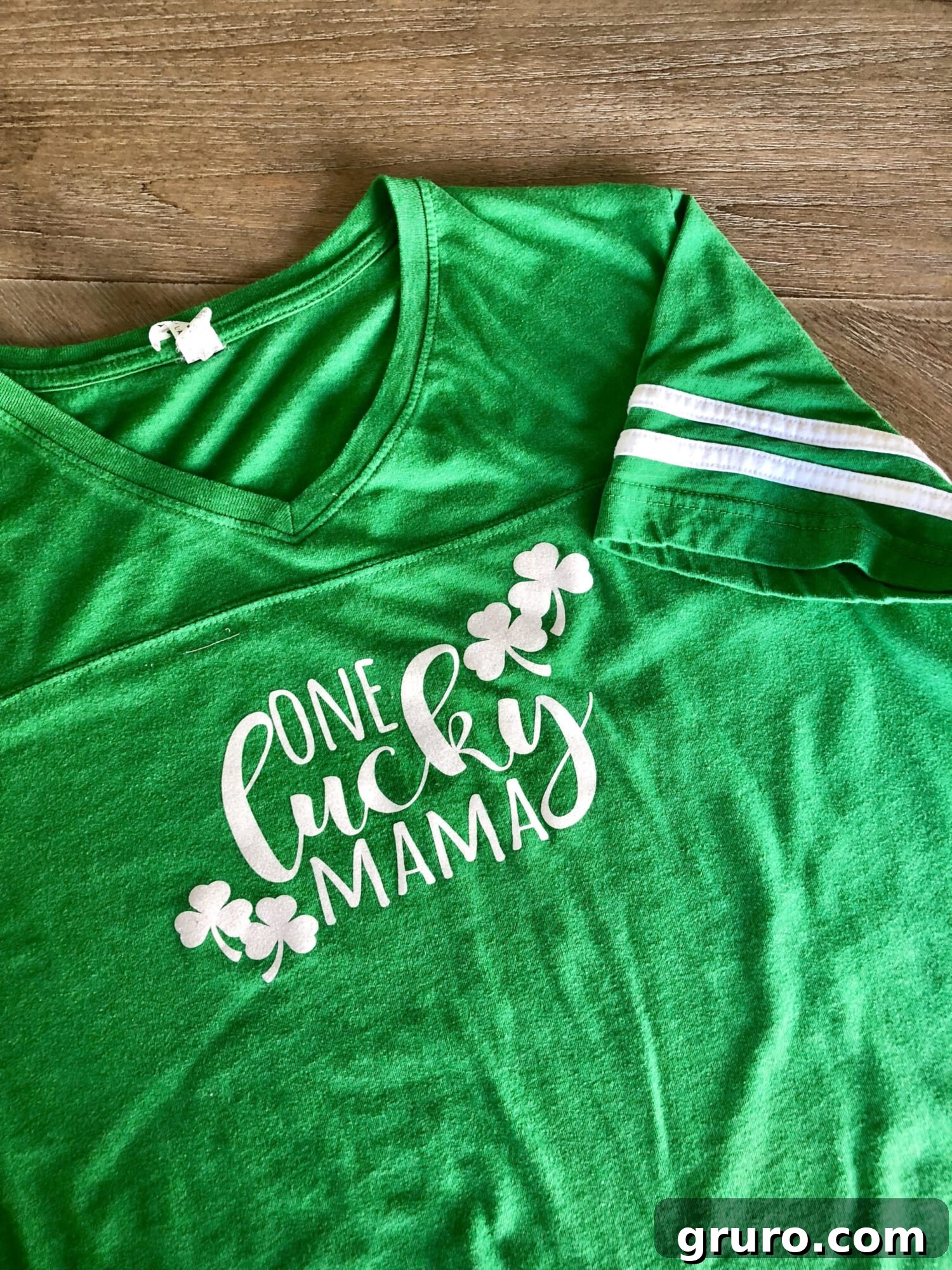 DIY "One Lucky Mama" Iron-On Shirt - Main Image