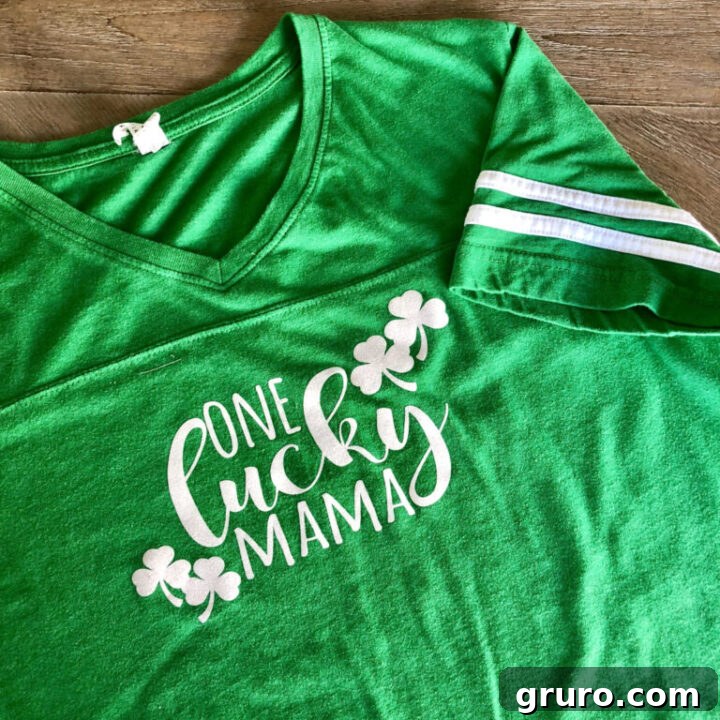 DIY “One Lucky Mama” Iron-on Shirt - Craft Card
