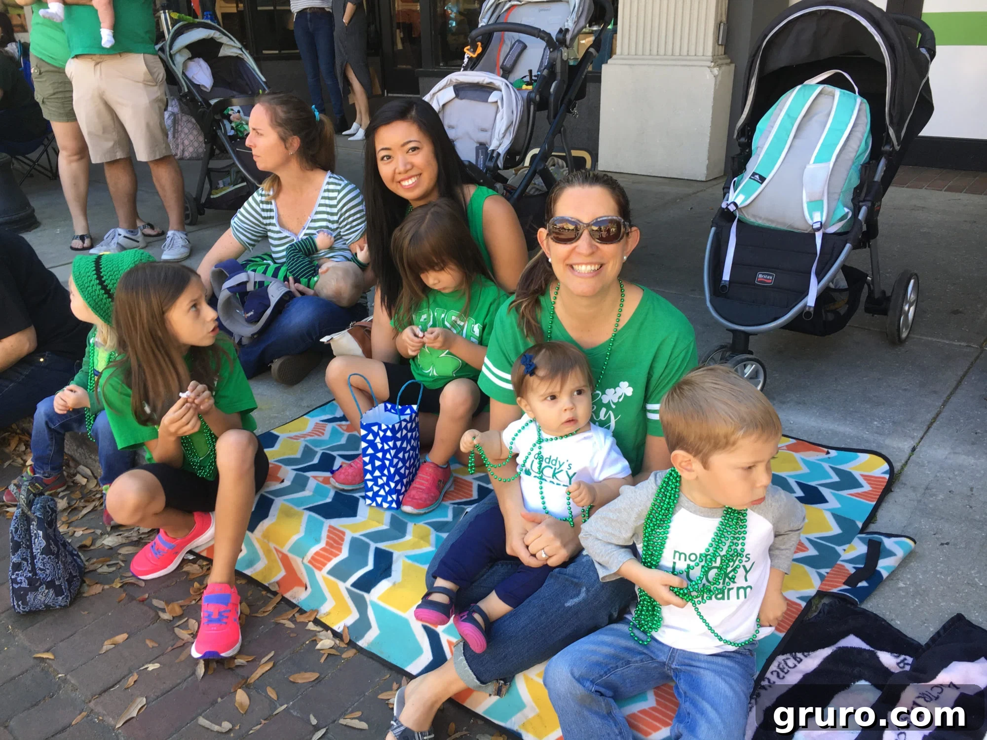Talisman Tee 13 Friends enjoying the St. Patrick's Day parade, showcasing their custom shirts