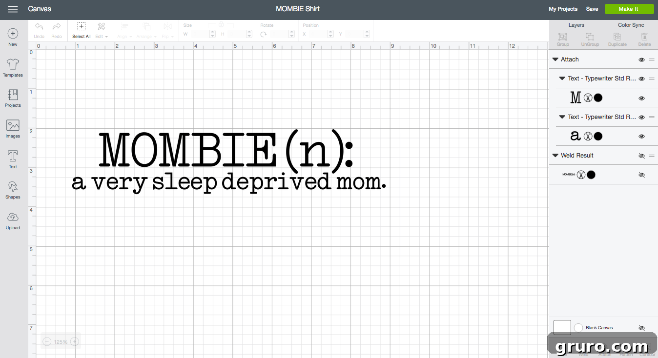 DIY "Mombie" Workout Shirt - Cricut Design Space