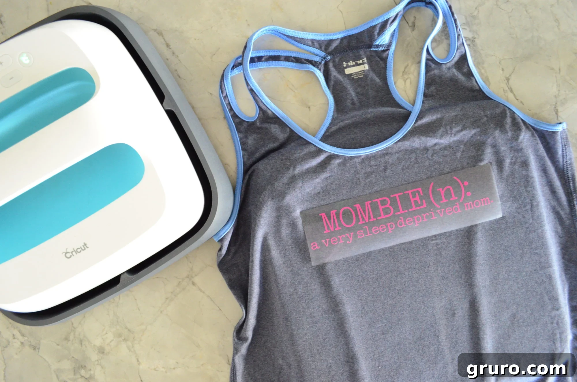 DIY Mombie Workout Shirt with Cricut EasyPress