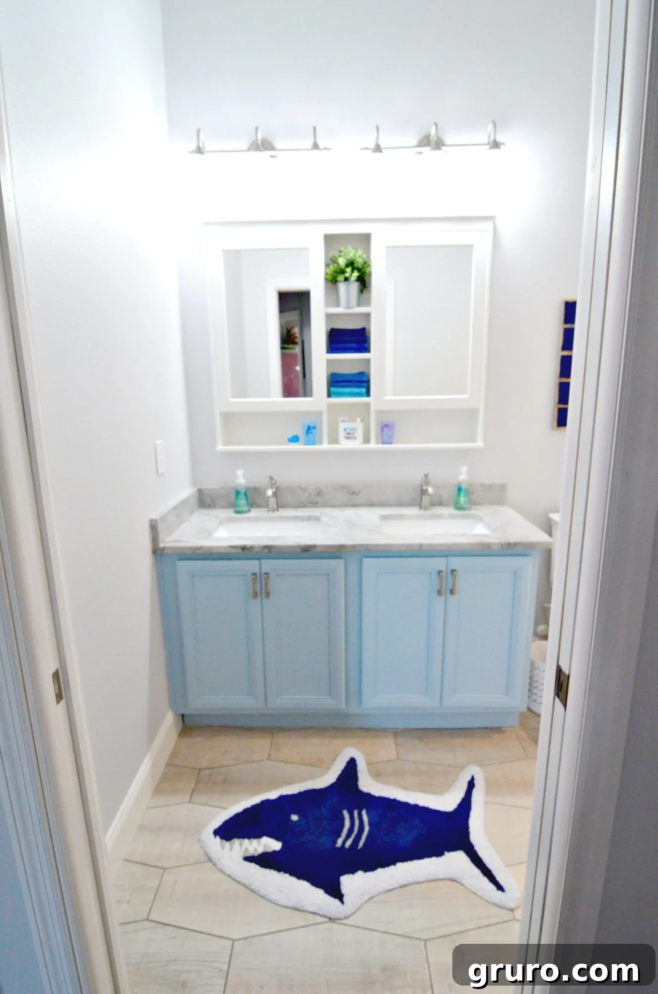 Welcoming View of the Newly Renovated Kids Bathroom