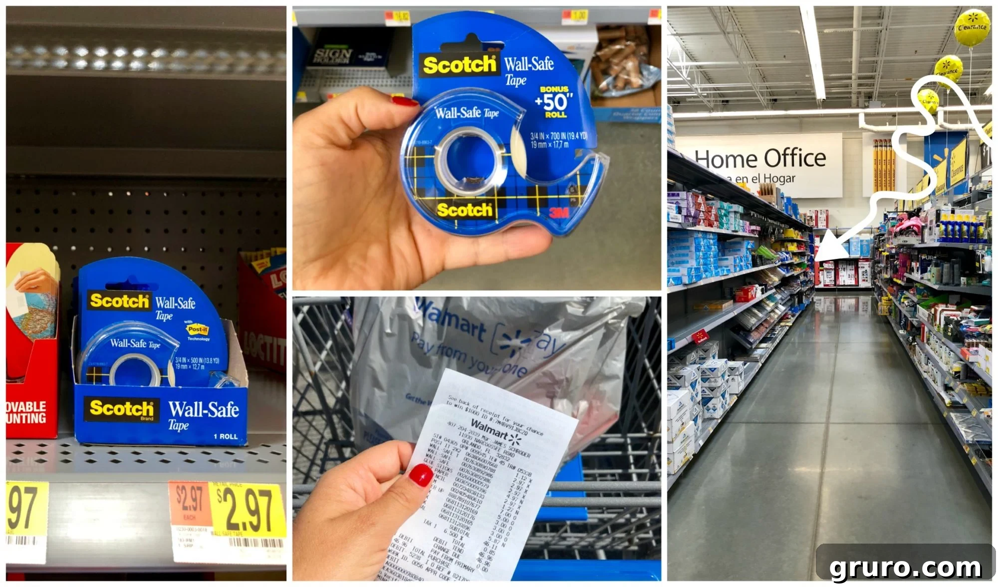 Scotch Wall-Safe Tape for kids' artwork display at Walmart