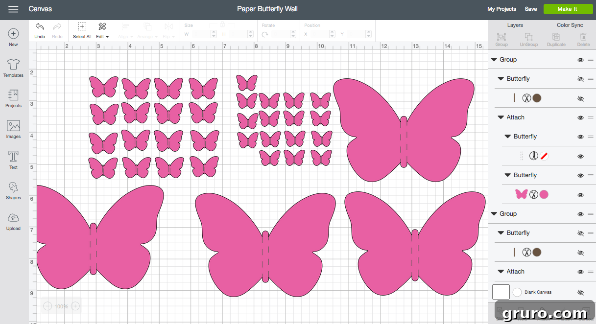 Paper Butterfly Wall - Cricut Design Space