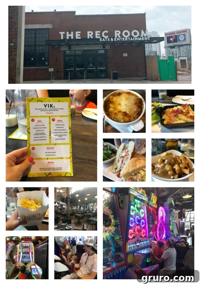The Rec Room Toronto - Perfect for Kids! - Interior with games and dining