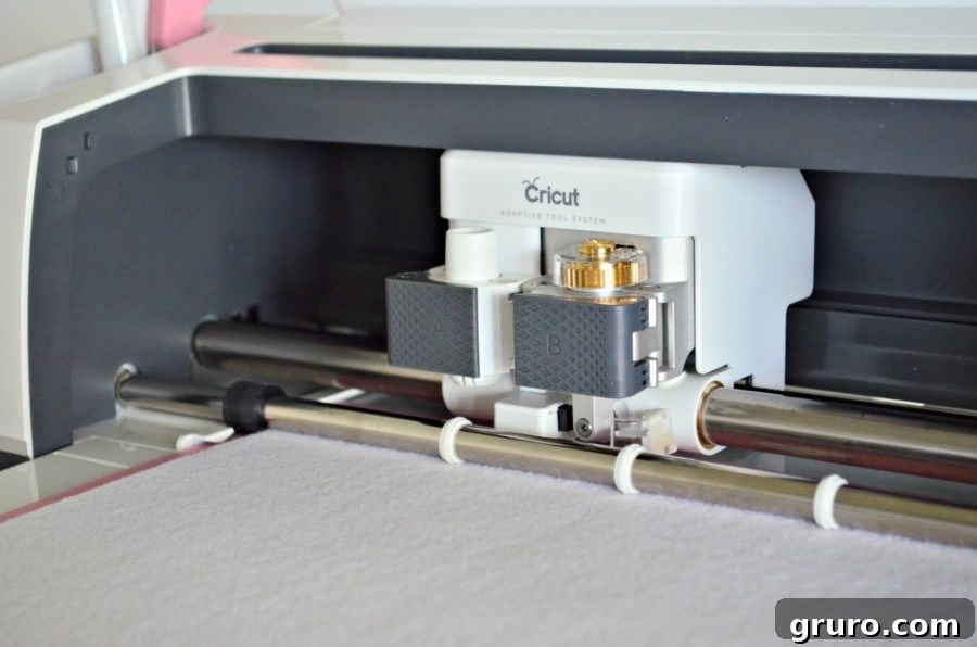 Cricut Maker with Rotary Blade for felt cutting