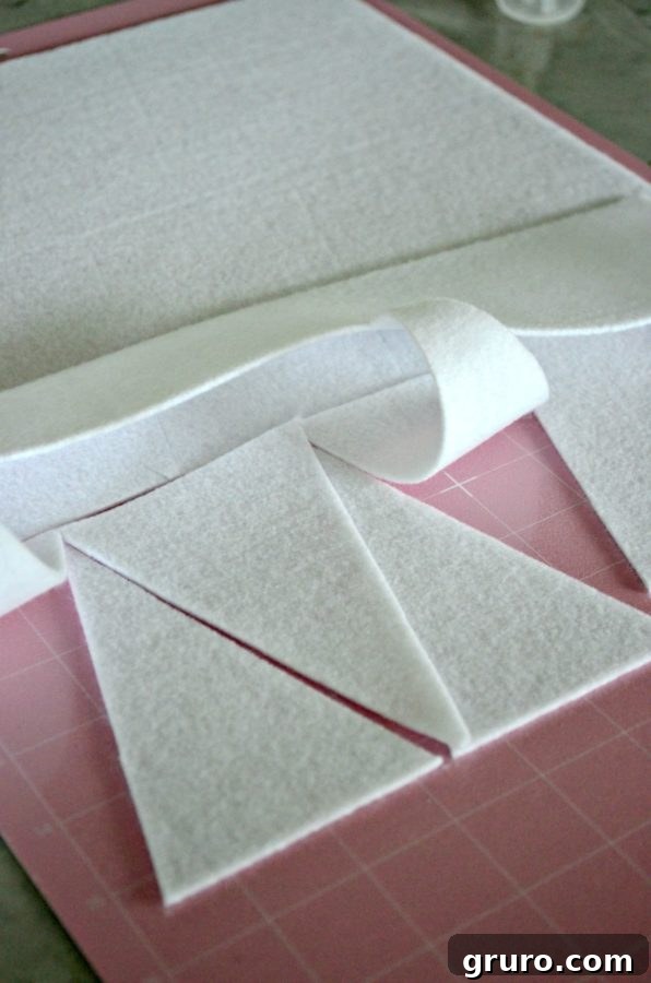 Perfectly cut felt pieces for dinosaur costume