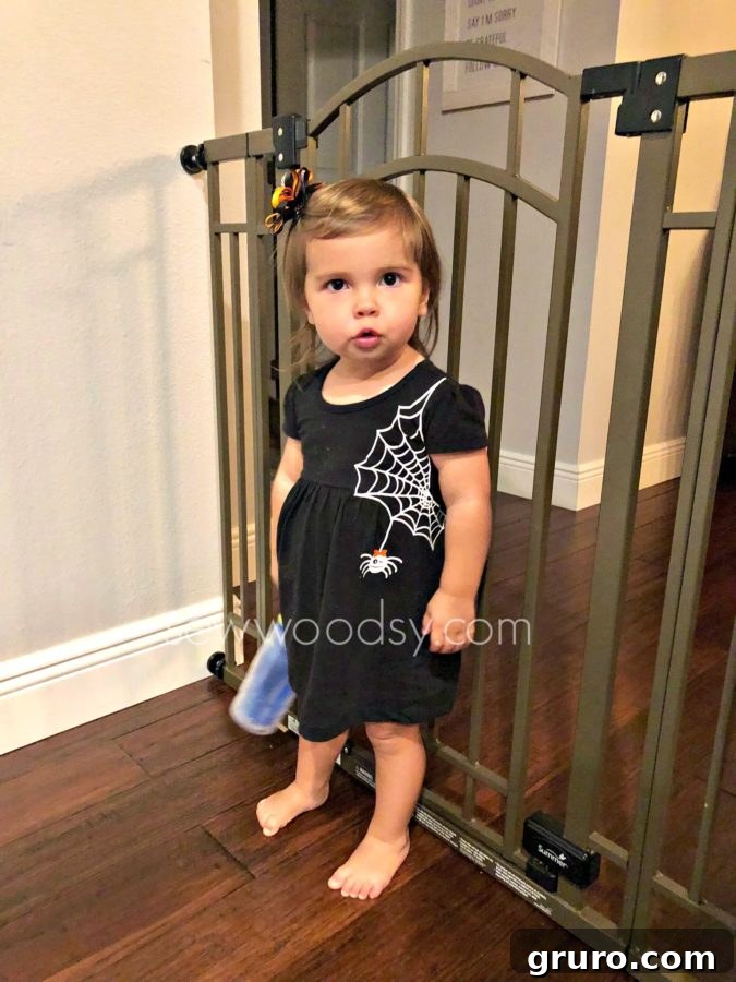 Toddler Girls DIY Spider Web Dress perfect for Halloween festivities