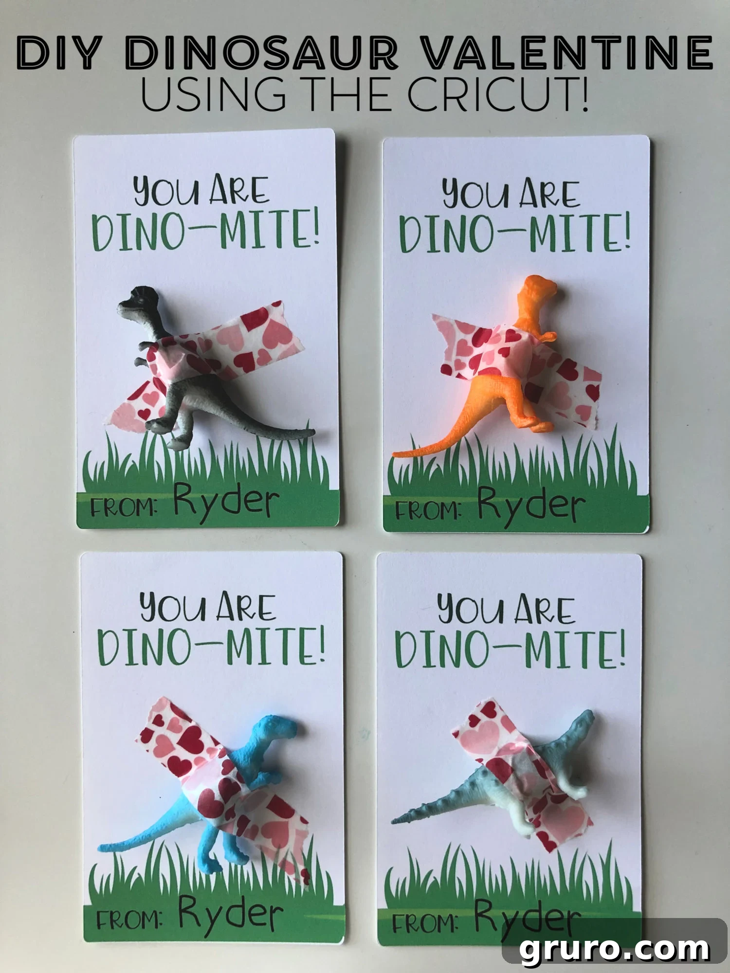 Roarsome Love 2 DIY Dinosaur Valentine using the Cricut machine for crafting