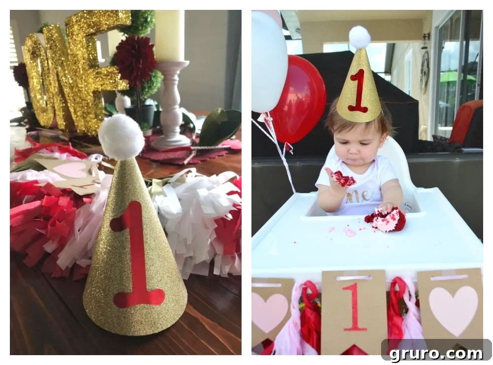 Personalized DIY First Birthday Party Hat