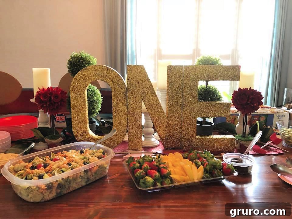 Handmade Glittered "ONE" Letters for Party Decor