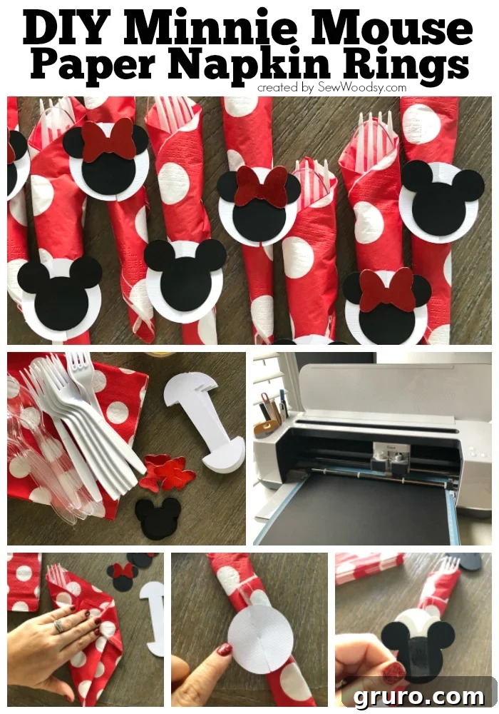 DIY Minnie Mouse Paper Napkin Ring