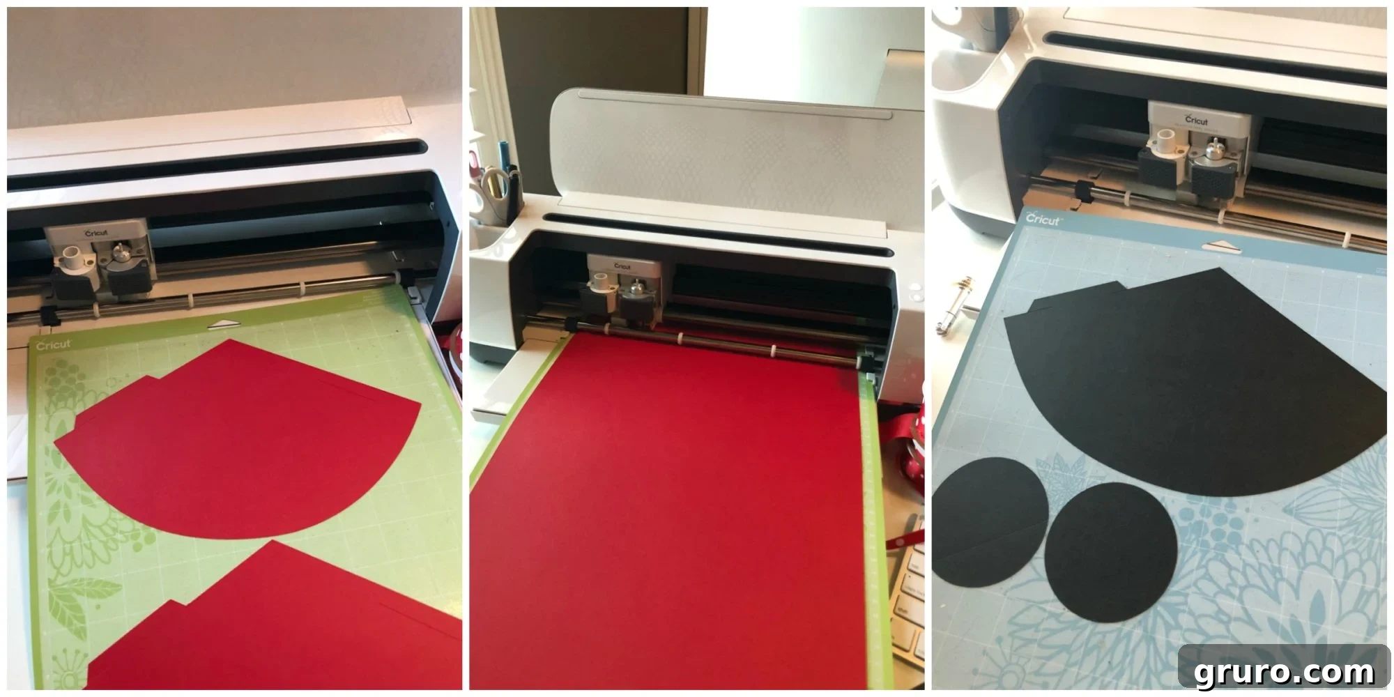 DIY Minnie and Mickey Mouse Party Hats being cut with Cricut Maker