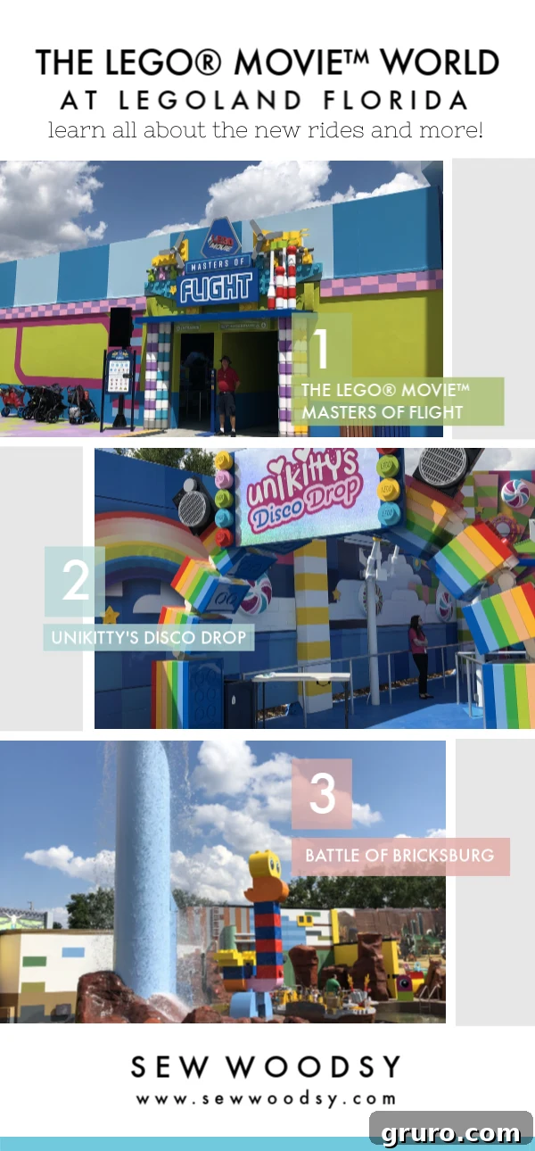 Inside the new The LEGO Movie World, showcasing its vibrant and immersive theme park environment.