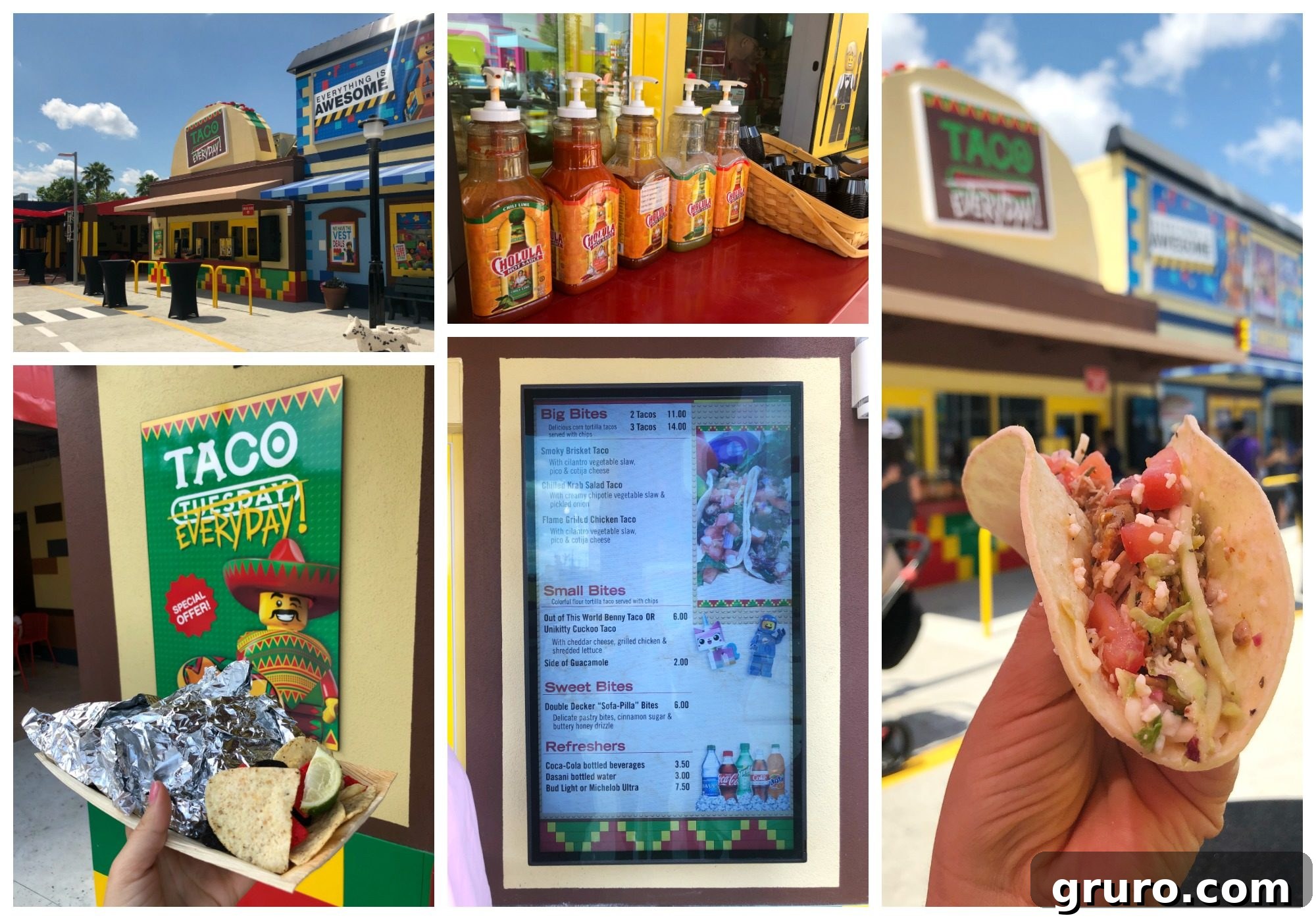The LEGO Movie World - Taco Everyday Restaurant, offering quick service tacos.