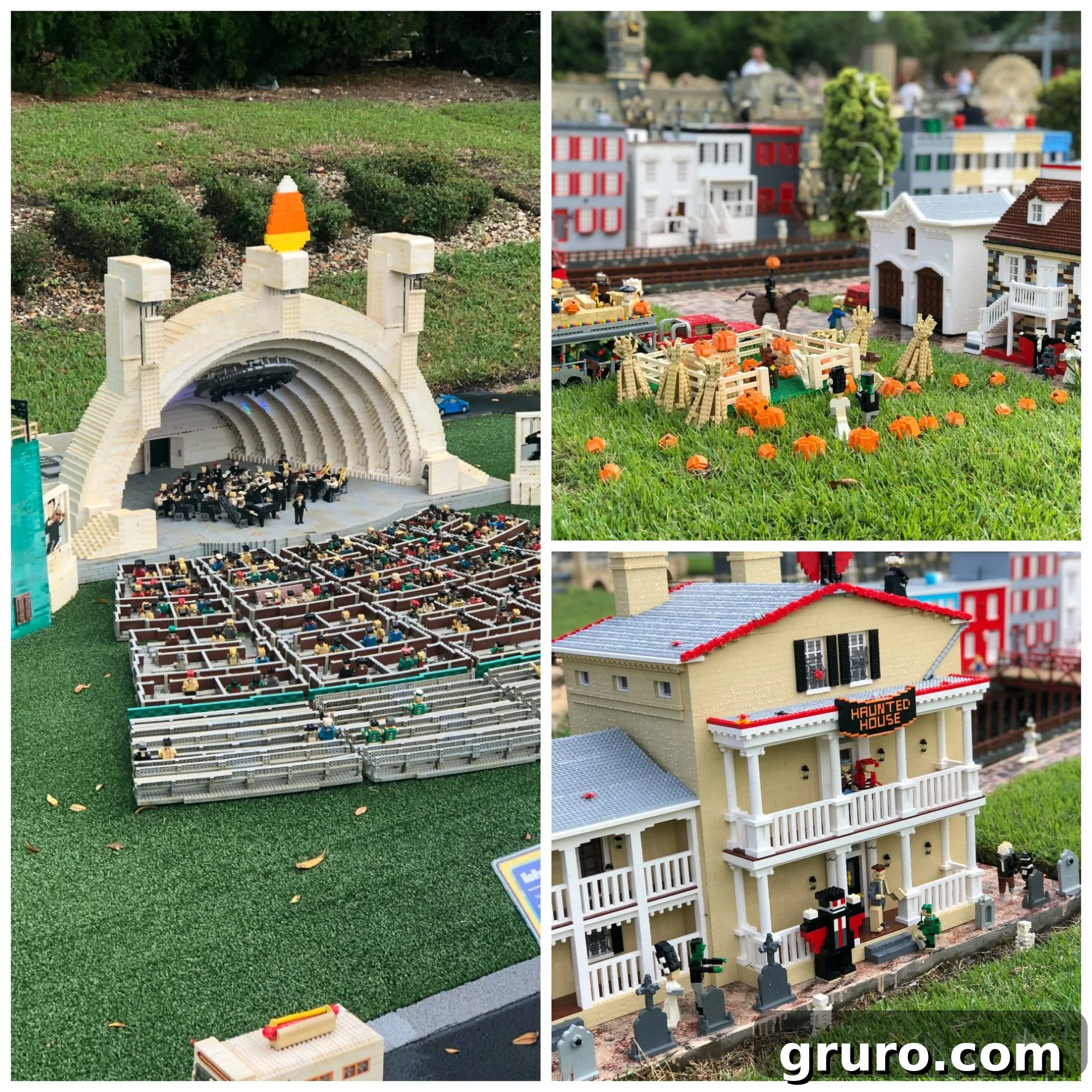 LEGO Candy Corn in Miniland for the Brick or Treat Scavenger Hunt