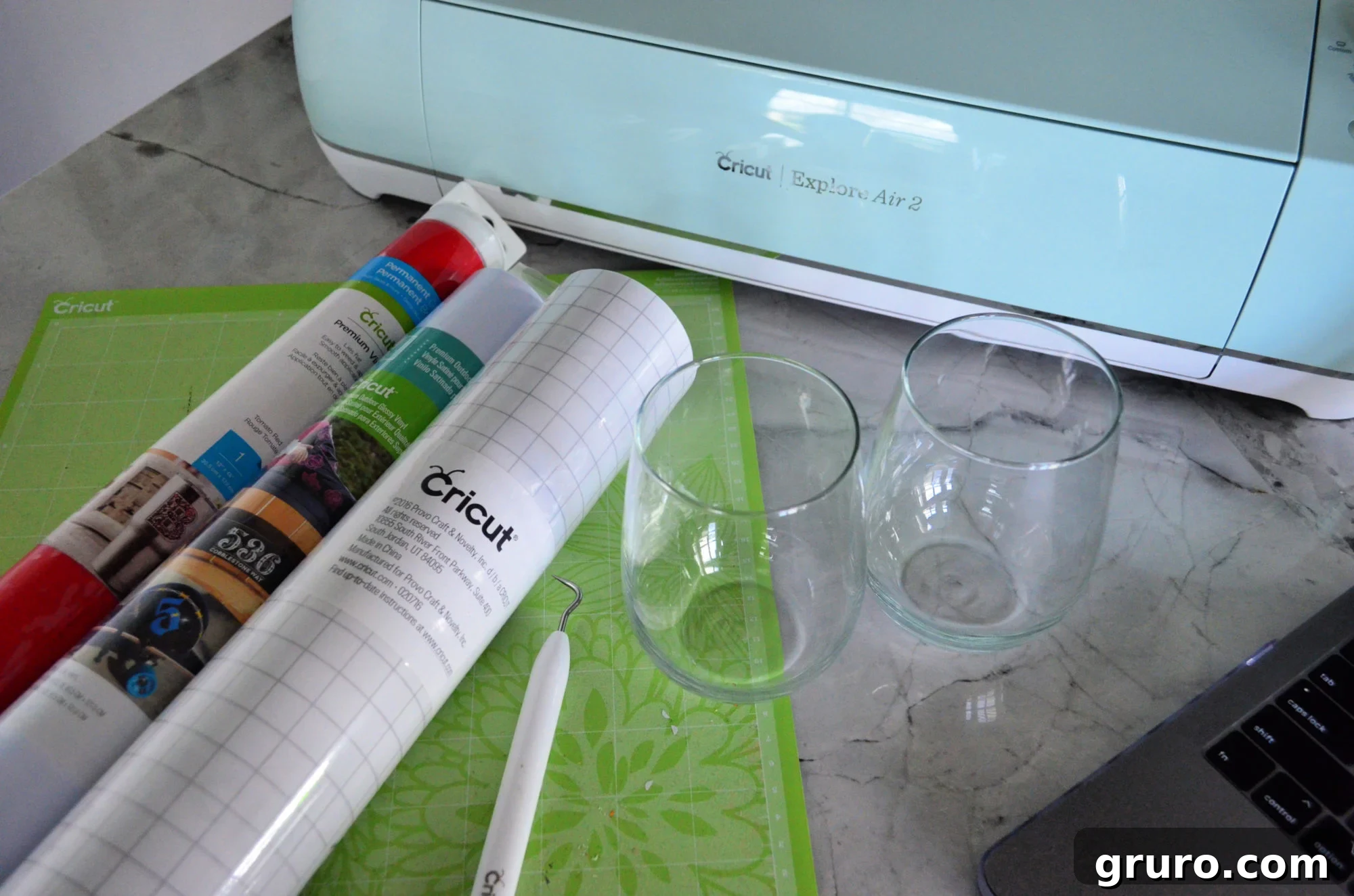 Essential Supplies for DIY Personalized Jingle Juice Wine Bag & Glasses