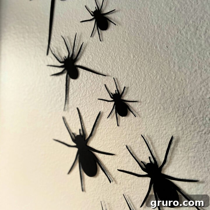 DIY Paper Spider Wall