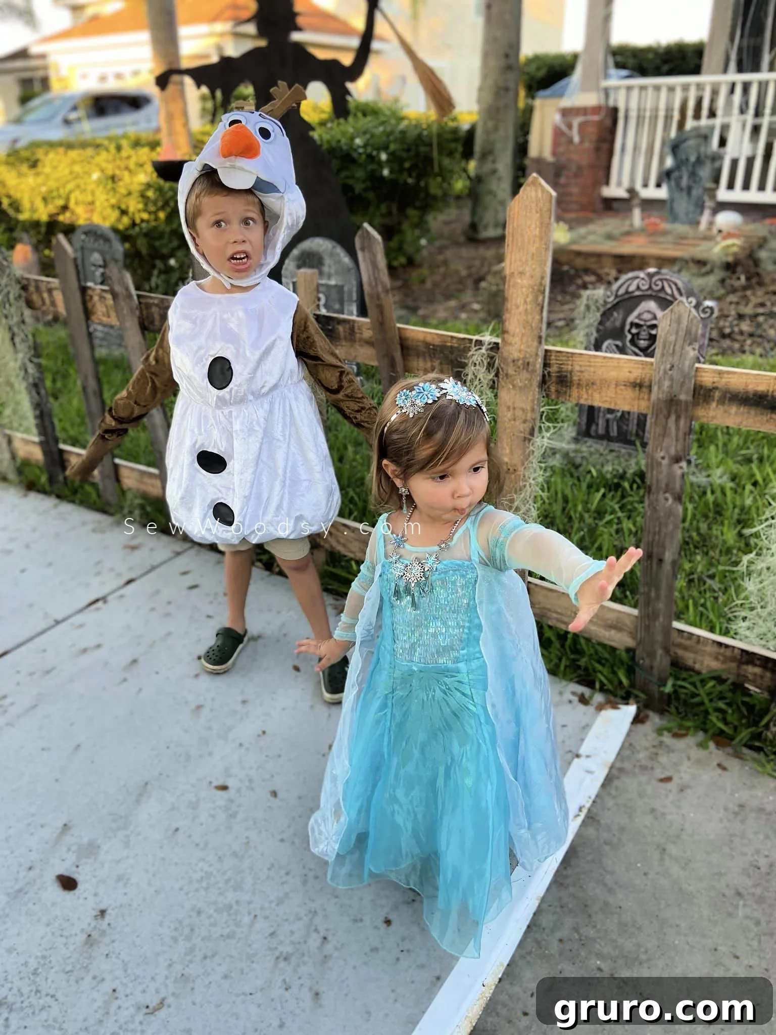 Elsa and Olaf Together: Adorable Kids Frozen Costumes