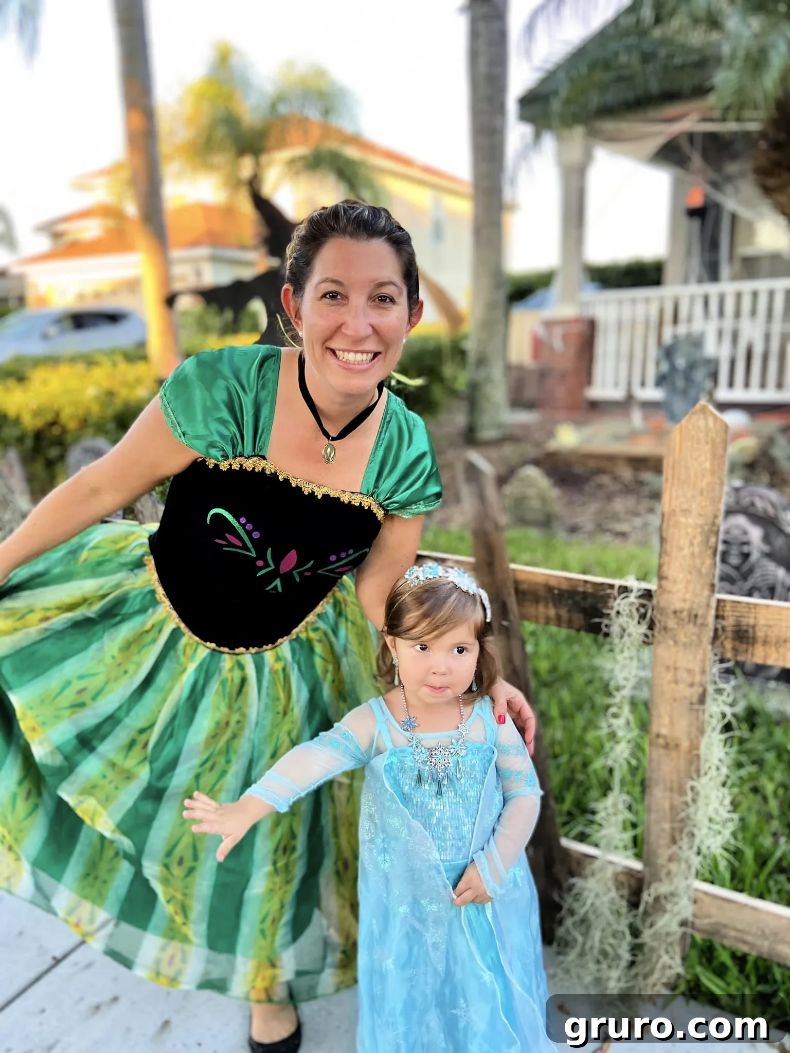 Adult Anna and Toddler Elsa Costumes for Frozen Theme