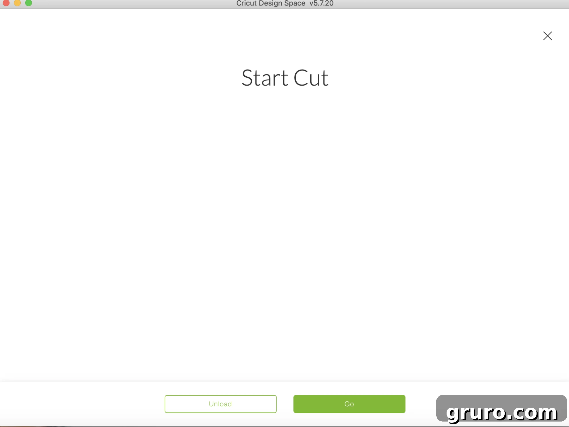 Screenshot of Cricut Design Space prompting the user to 'Start the Cut' on the Cricut Joy.