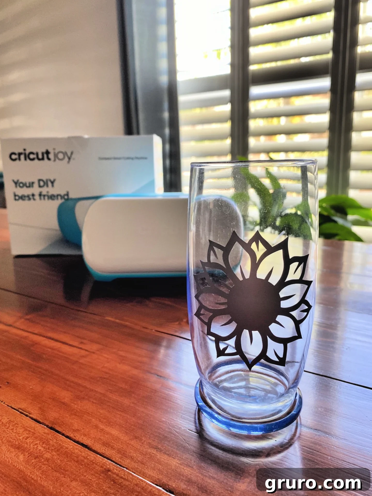 Completed Cricut Joy Practice Vinyl project, ready for weeding.