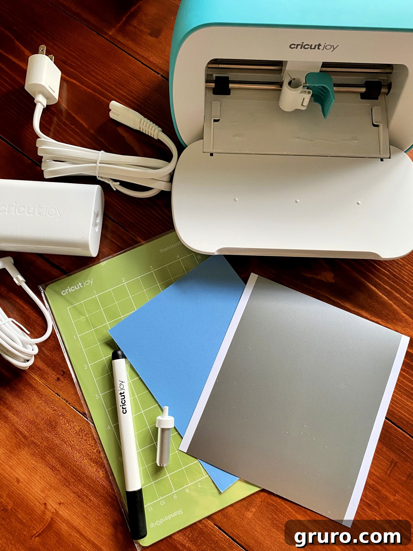 Cricut Joy Unboxing showing all included components for setup.