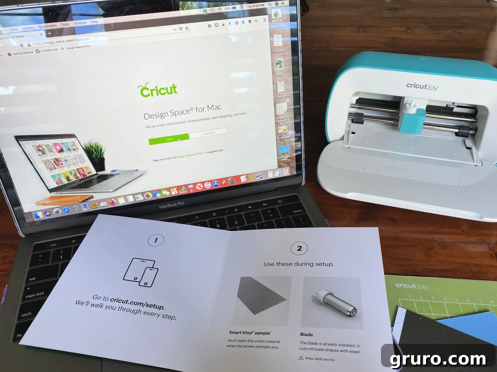 Setting up the new Cricut Joy through the online portal.