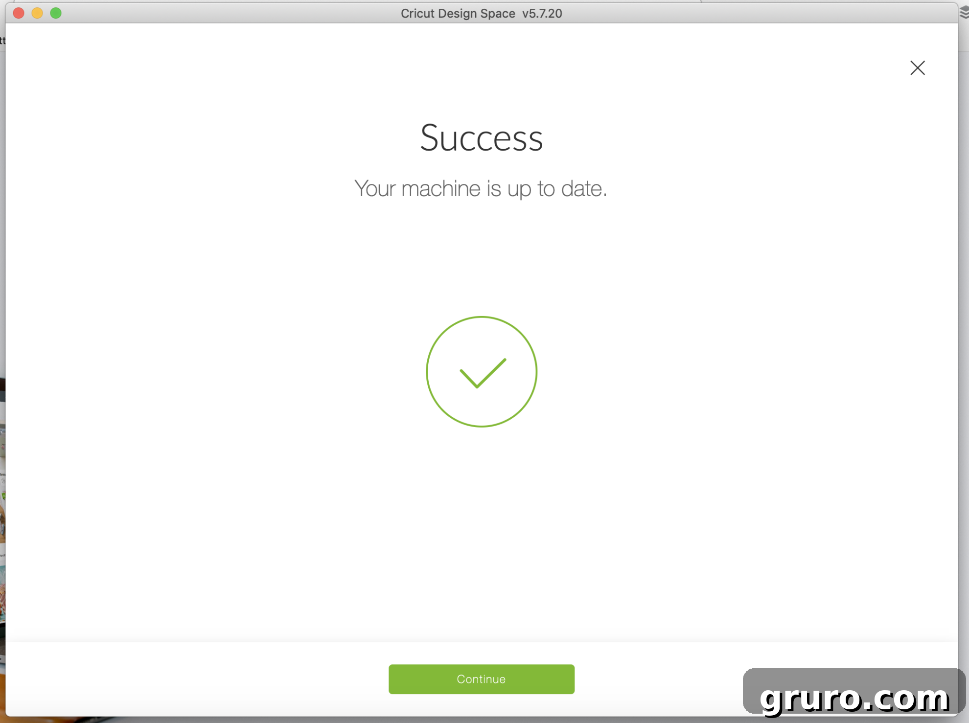 Screenshot confirming 'Test Cut Complete!' after Cricut Joy setup.