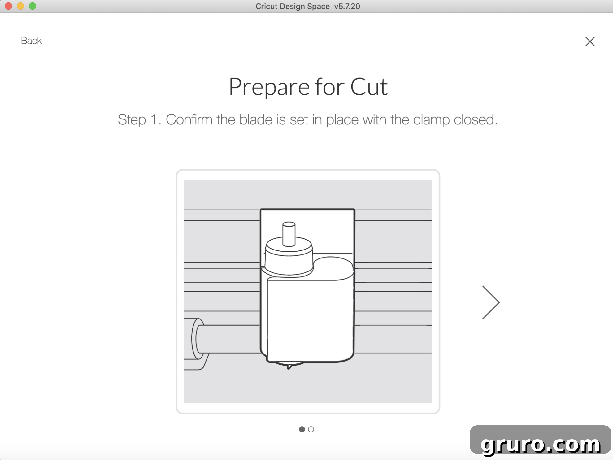 Cricut Design Space screen showing 'Prepare to Cut' with instructions for Cricut Joy.