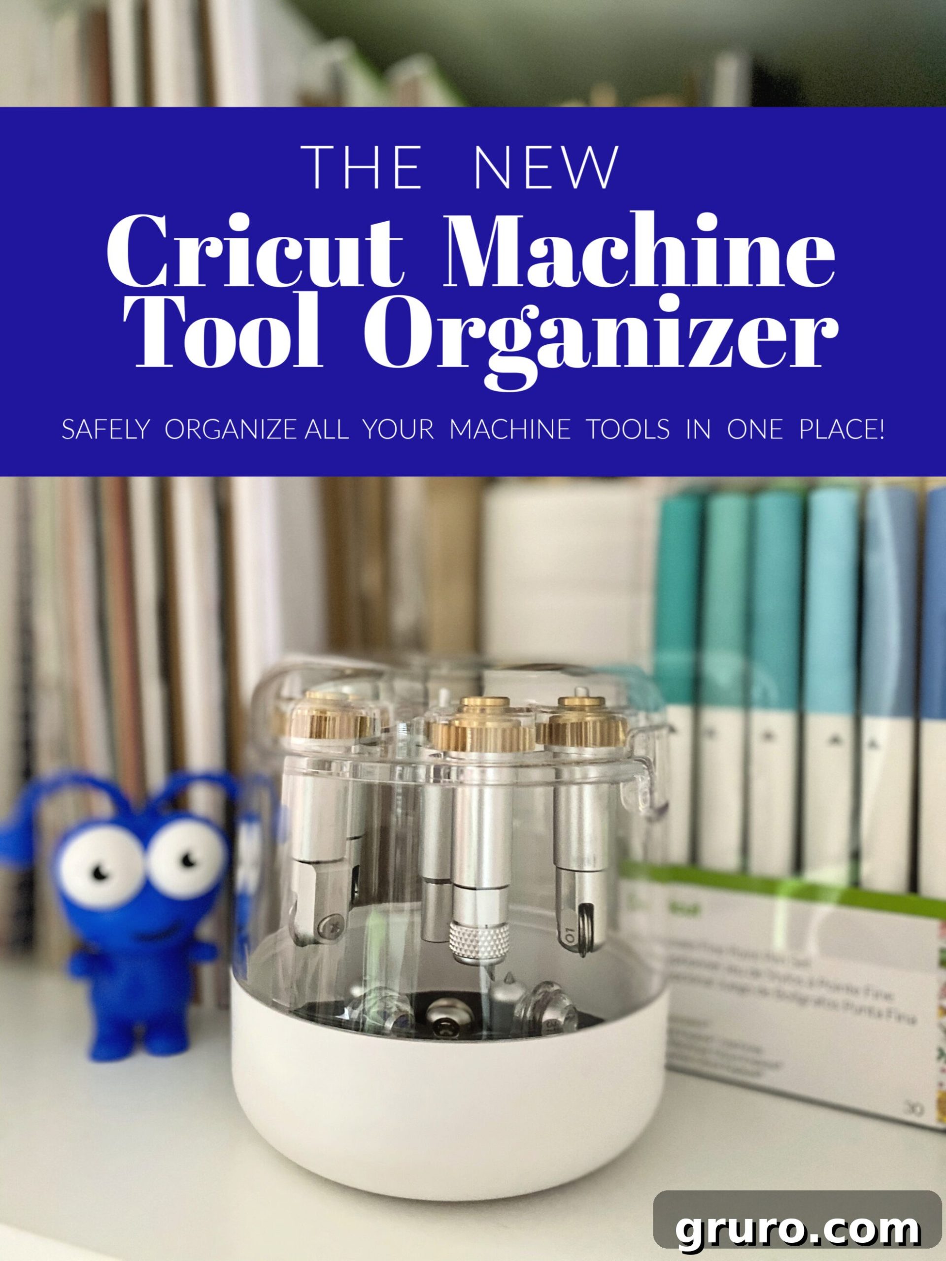 Cricut Machine Tool Organizer on a craft desk, ready to be filled with tools.