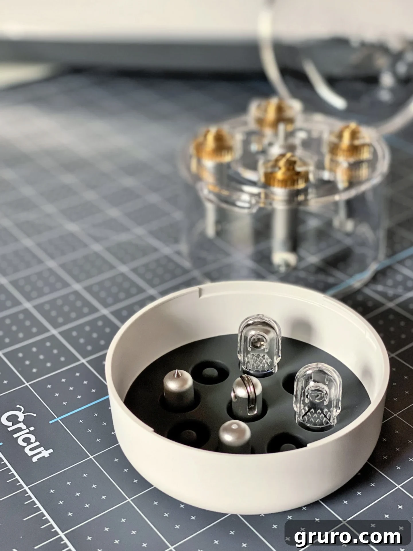 Photo of the Machine Tool Organizer open with QuickSwap Tips visible.