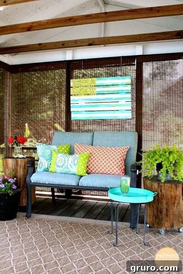 Coastal Flag on the Porch