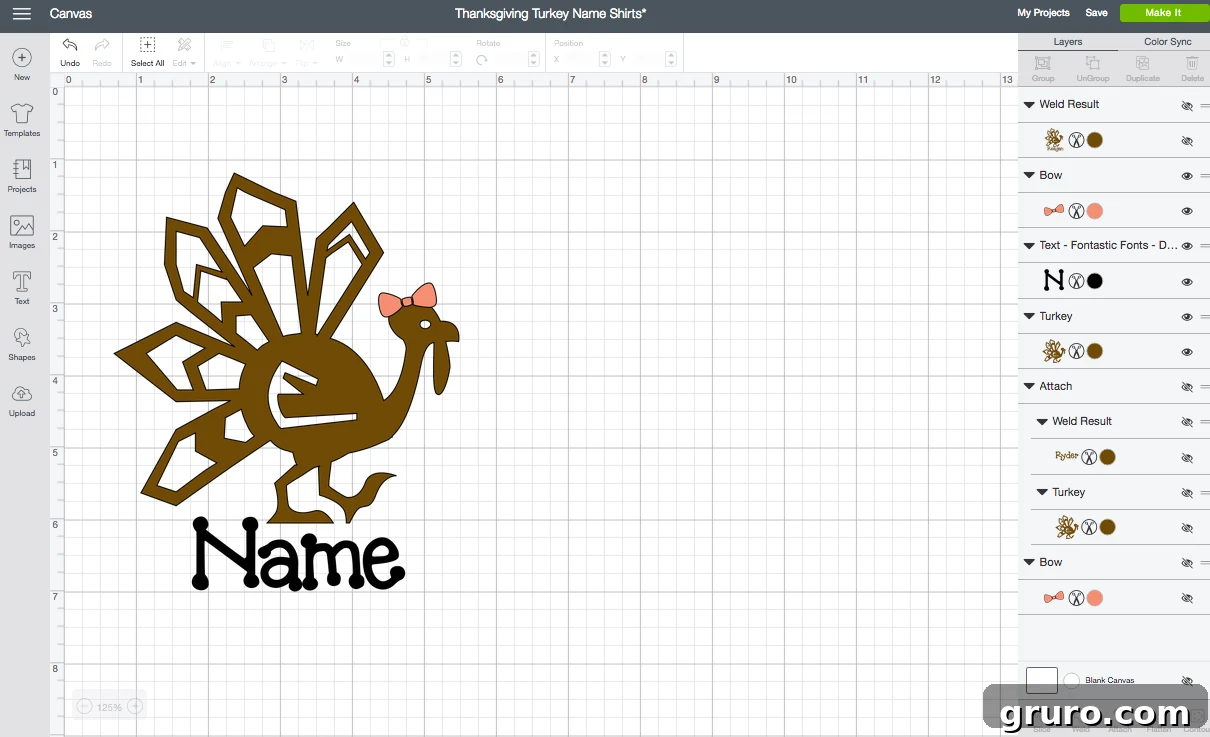 Everything You Can Make With a Cricut 4 DIY Personalized Thanksgiving Turkey Shirt on Cricut Design Space
