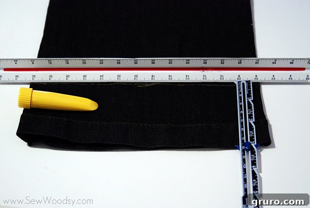 Measuring how much to hem jeans