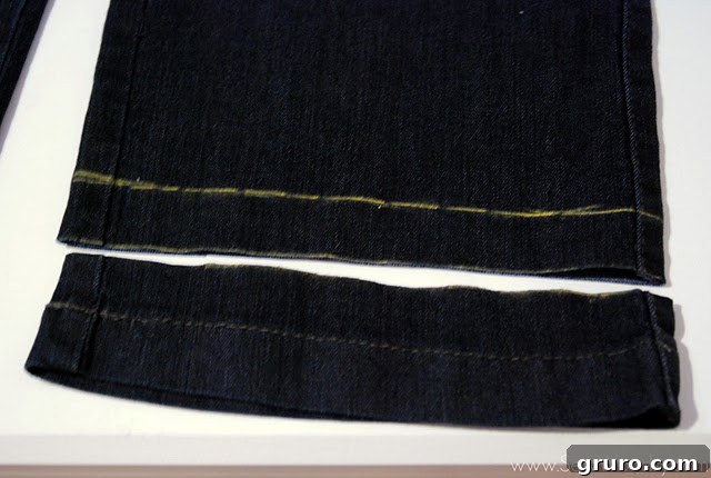 Cutting the jeans