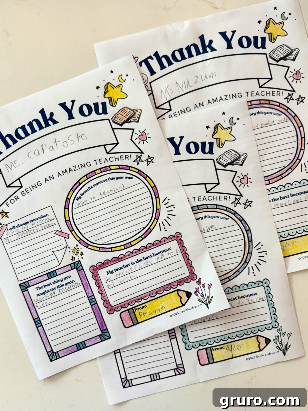 Preview image for Teacher Appreciation Printables download