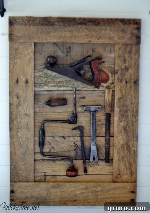Keepsake Old Tools Display for Rustic Wall Decor