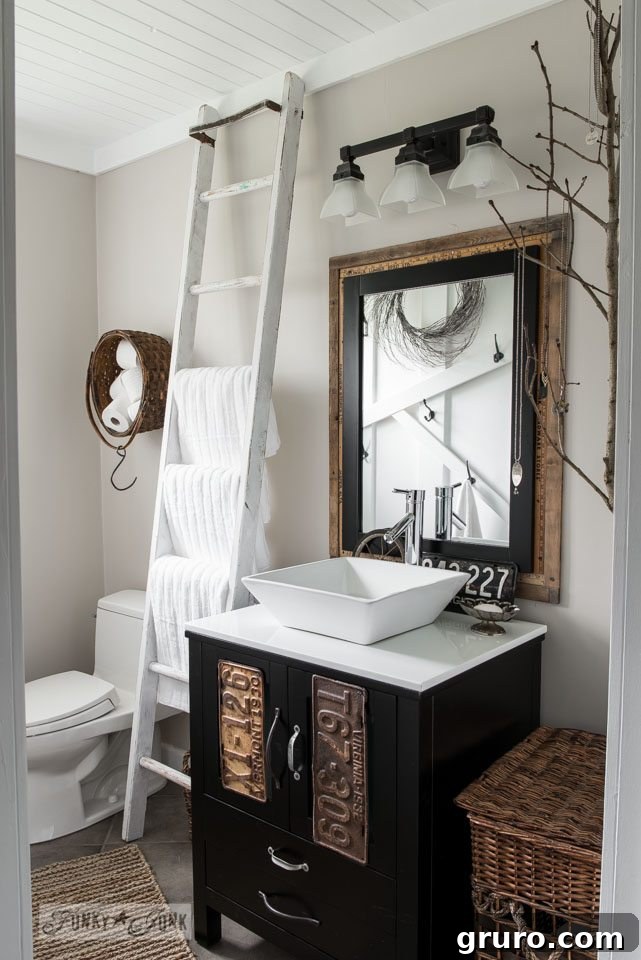 How to Plank a Bathroom Ceiling for Farmhouse Style