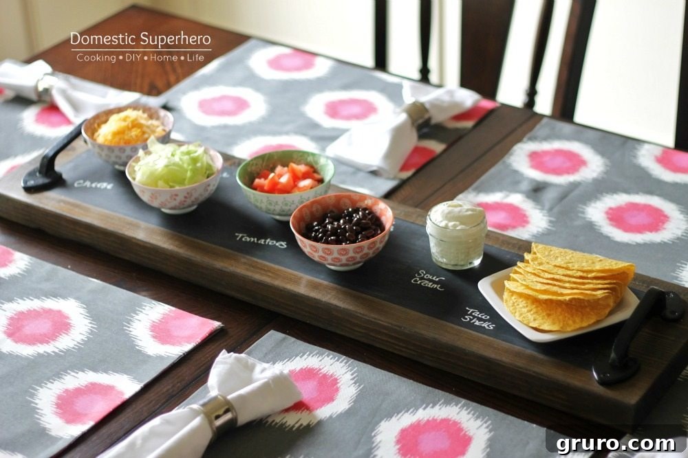 Chalkboard Farmhouse Serving Tray DIY