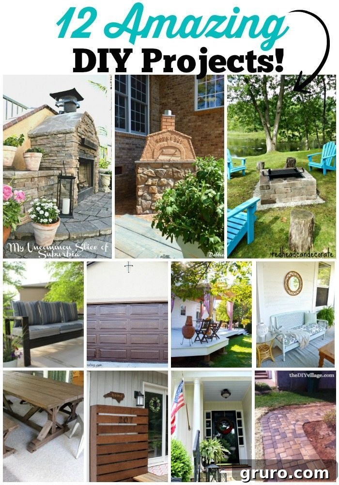 Discover 12 amazing do-it-yourself projects for your yard and garden, inspiring you to create a beautiful space you will love at Refresh Restyle.