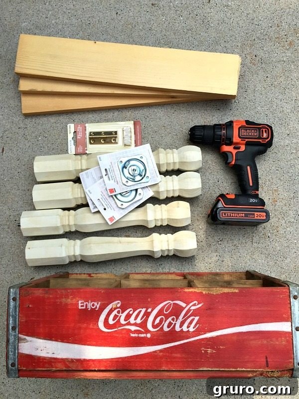 Coca Cola create repurposed - how to make a side table at RefreshRestyle.com