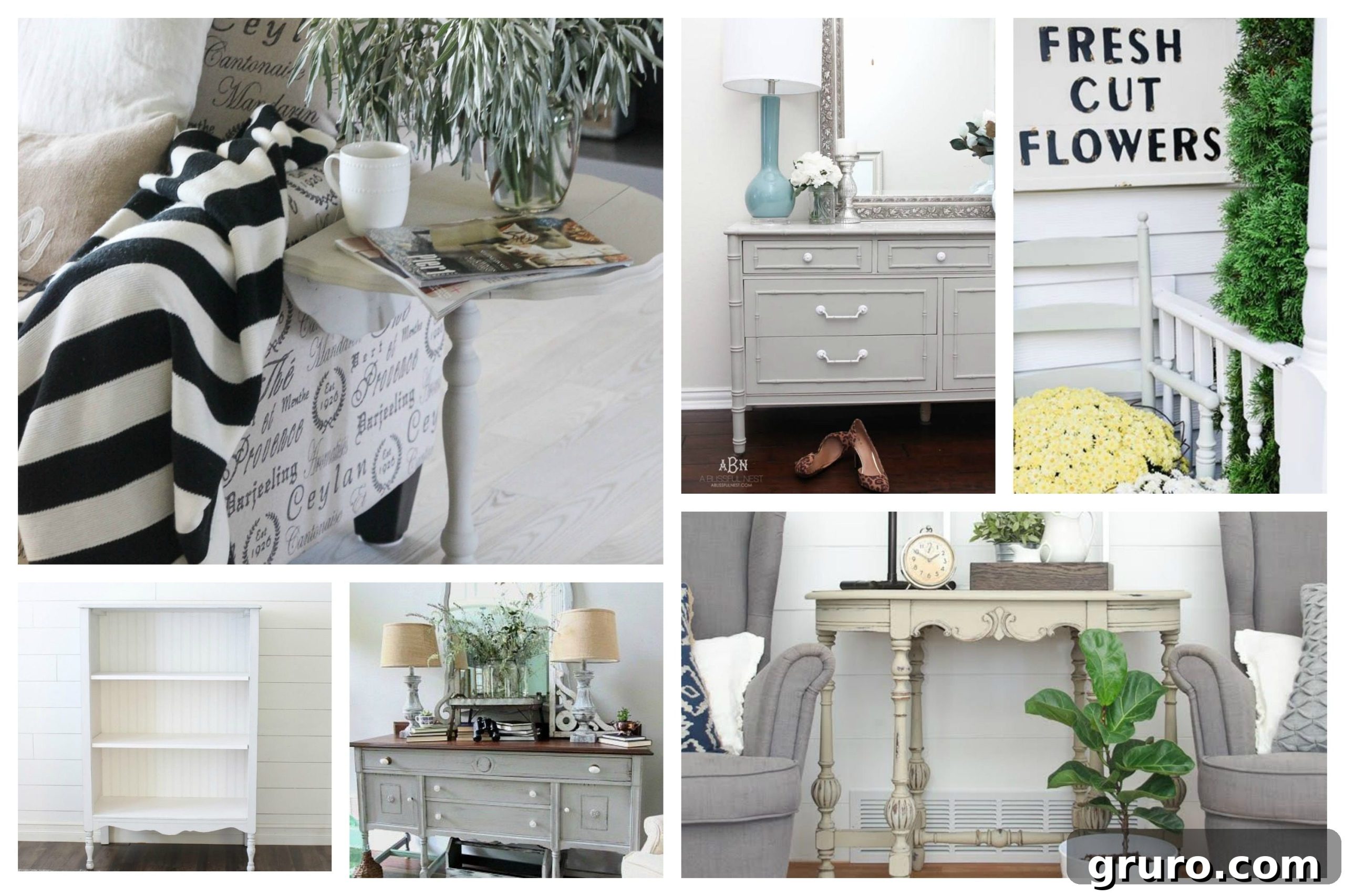 Maison Blanche Paint Company Vintage Painted Furniture Makeover Projects and Ideas