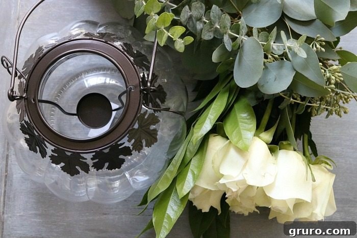 Autumn Glow Centerpiece 4 Step-by-step: removing the votive ring to convert a candle holder into a vase